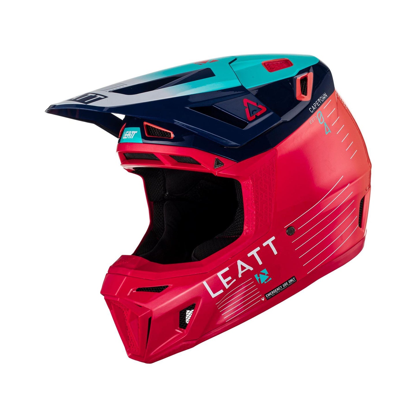 Leatt 2024 Helmet Moto 8.5 V23 Red with 5.5 Goggles Bag Quad