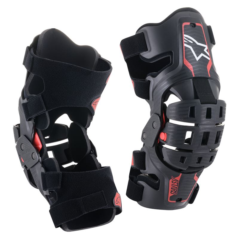 Alpinestars 2024 Youth Bionic 5S Knee Braces Black Red