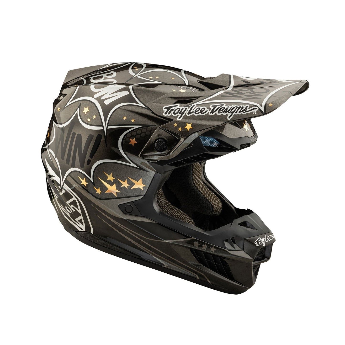 Troy Lee Designs 2025 Motocross Helmet SE5 Carbon Cosmic Explosion Grey