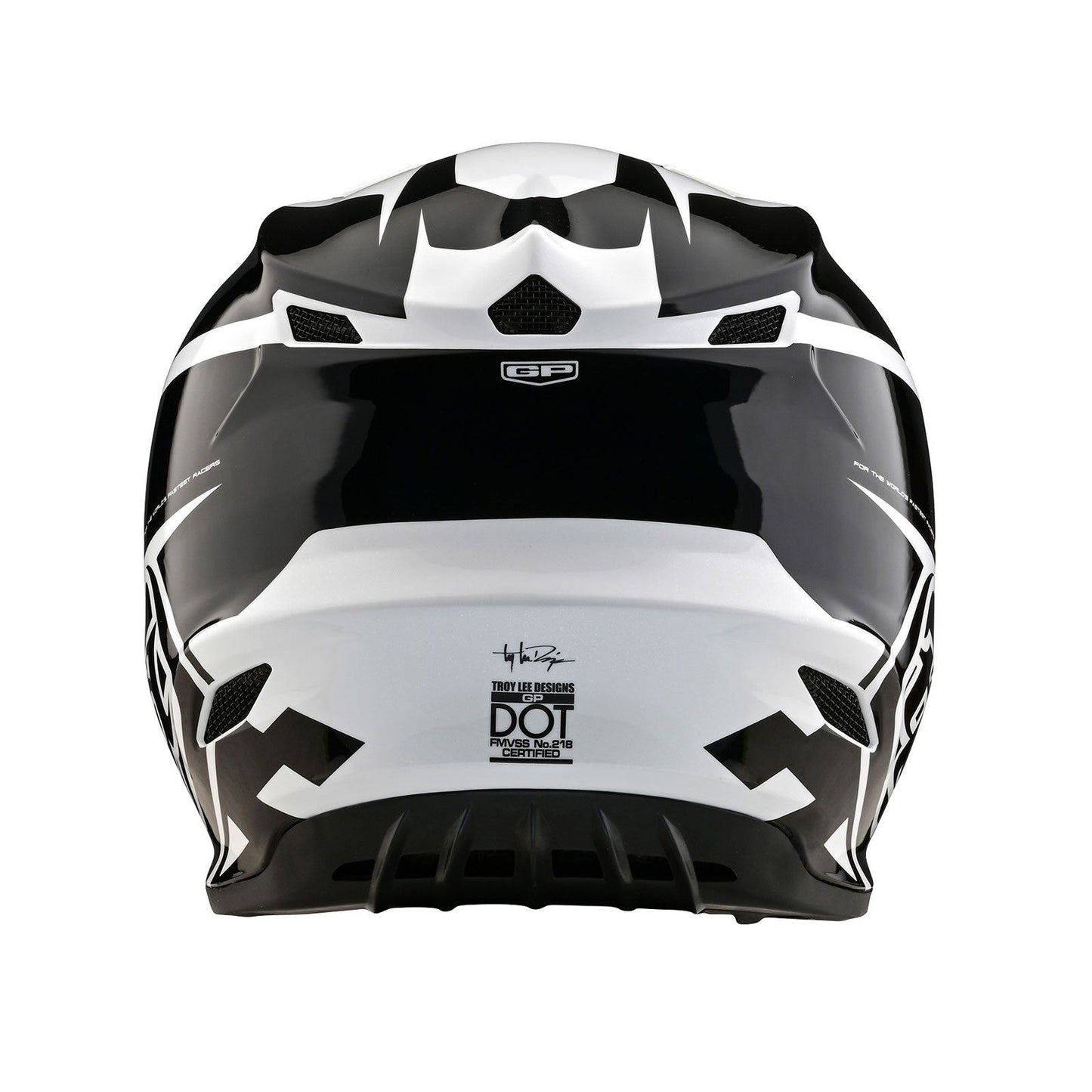 Troy Lee Designs 2025 Motocross Helmet GP Check Up White Black
