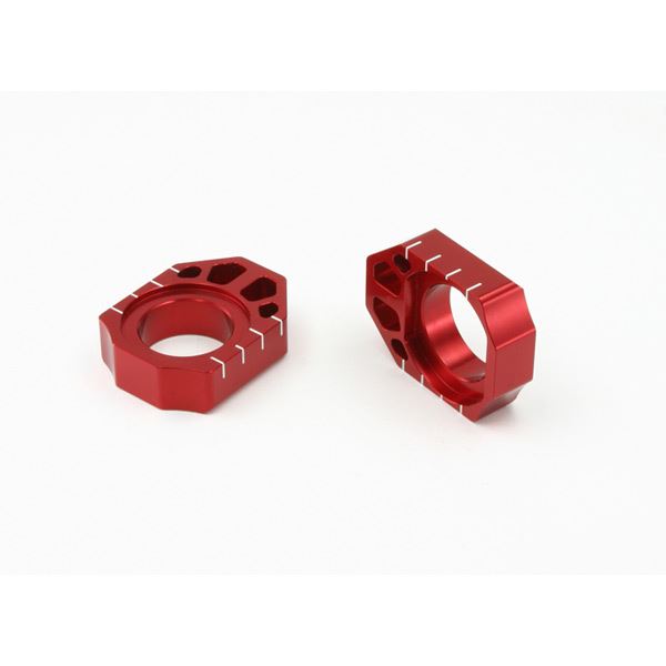 Zeta Racing Axle Blocks Red For Honda CRF250 R CRF 250 R 2004 - 2024
