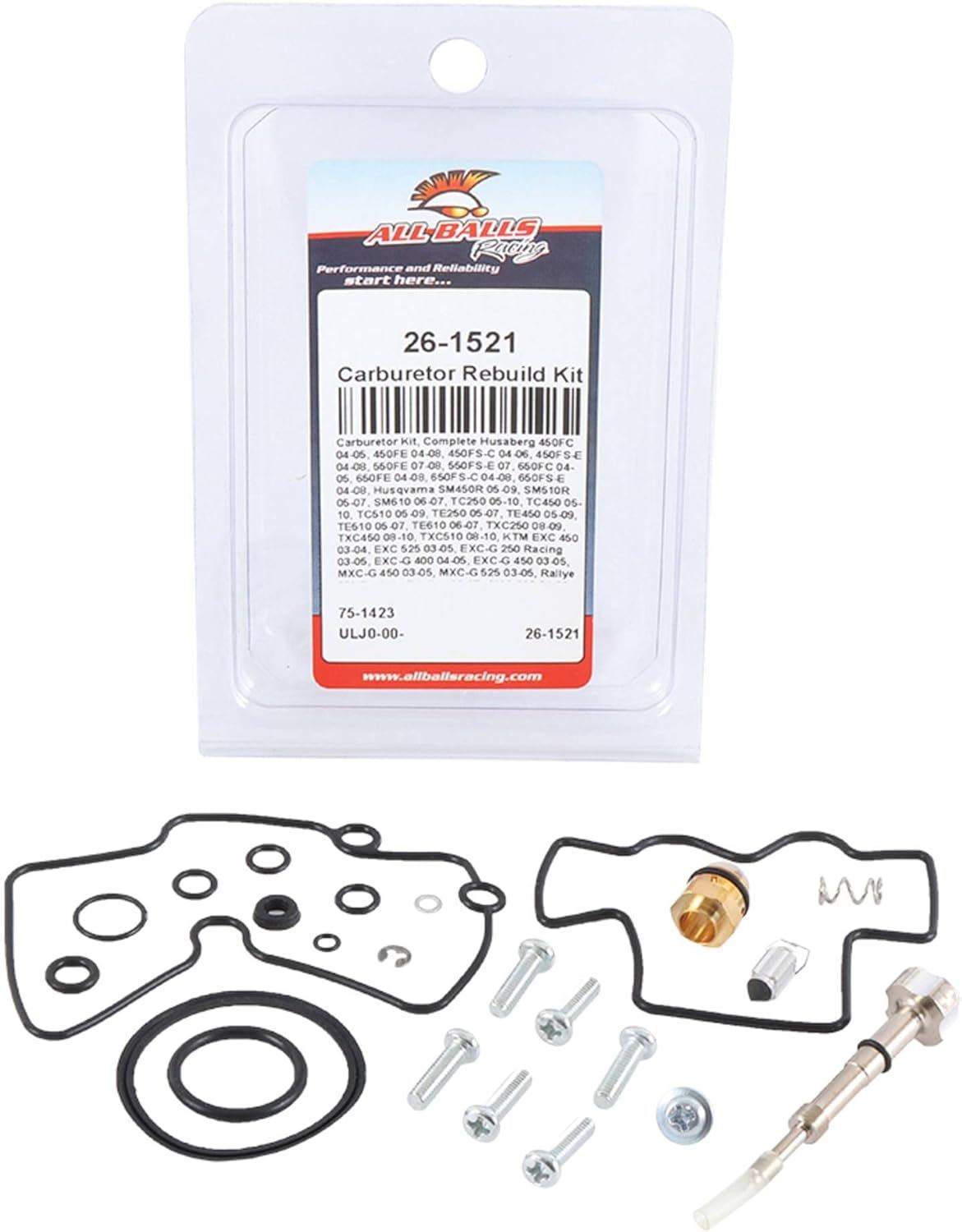 All Balls Carburettor Carb Rebuild Kit For KTM MXC-G 525 2003-2005