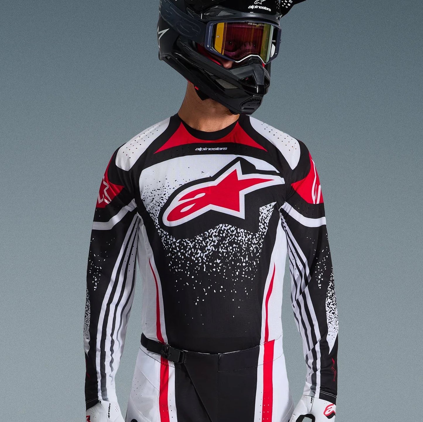 Alpinestars 2026 Techstar Nomur Motocross Jersey Black White Red