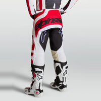 Alpinestars 2027 Techstar Maven MX Pants Fire Red White Lavender Black