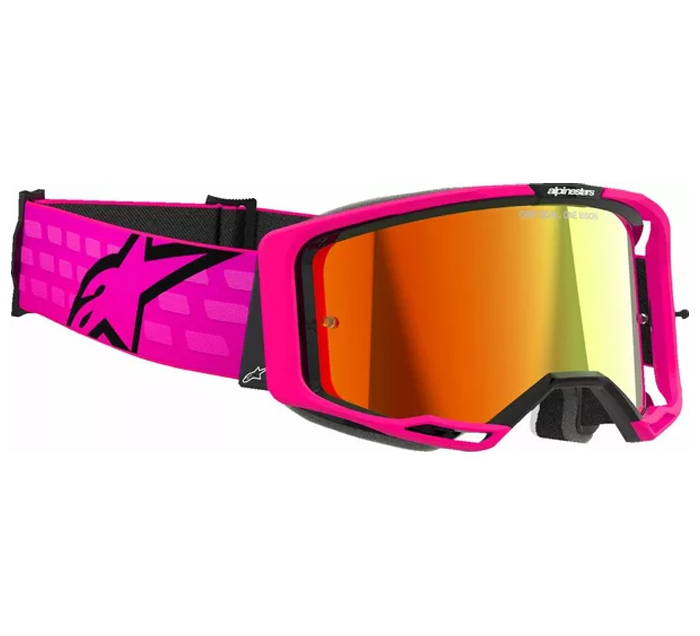 Alpinestars 2025 Goggles Vision 8 Corp Pink Mirror Red