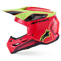 Alpinestars 2026 SM3 Fray Motocross Helmet Red Yellow Flo Black