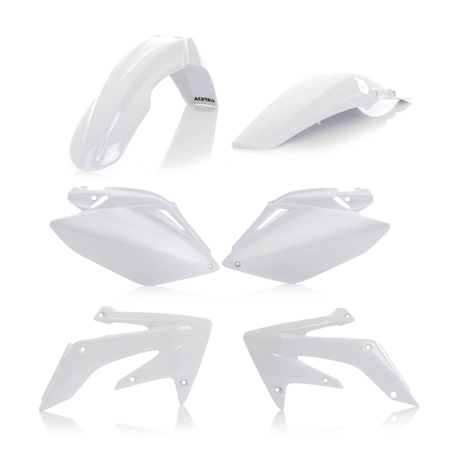 Acerbis Plastic Kit White For HONDA CRF 250 R 2006-2009