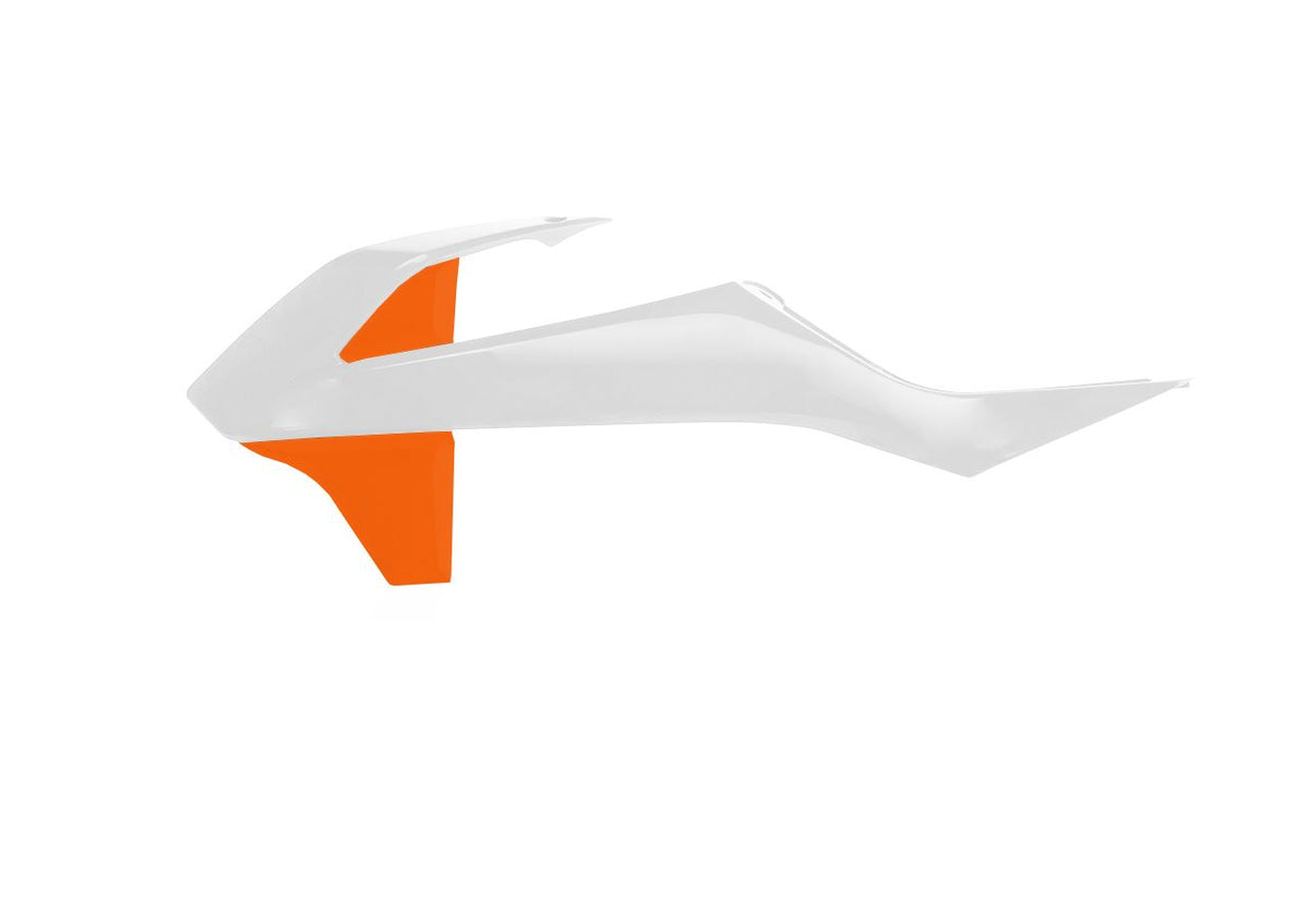 Acerbis Radiator Rad Scoops White Orange 0022928.229