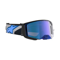 Alpinestars 2027 Supertech Hiten MX Goggles Black Blithe Blue Mirror Mirror Blue
