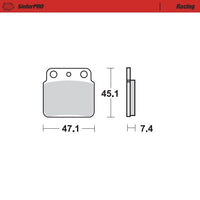 Moto-Master Rear Pro Racing Sintered Brake Pads For Kawasaki KFX 400 2003-2006