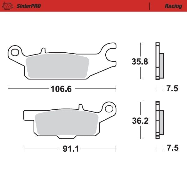 Moto-Master Pro Racing Sintered Brake Pads