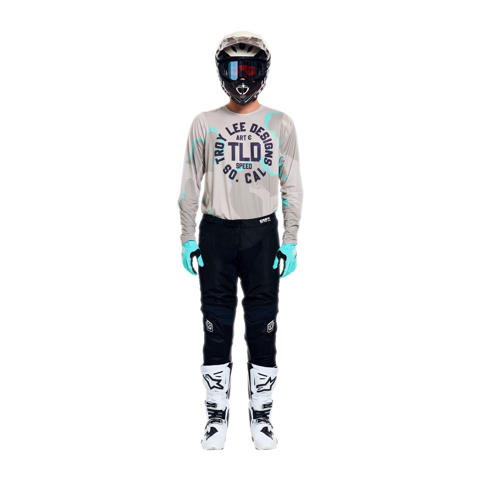 Troy Lee Designs Spring 2026 GP Pro Air Camo MX Combo Kit Aqua Dessert