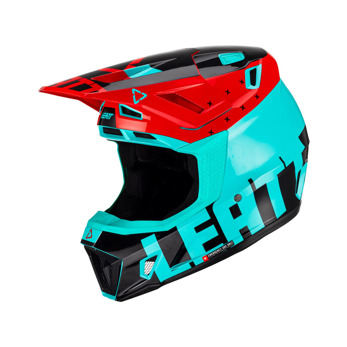 Leatt 2023 Helmet Moto 7.5 V23 Fuel with 4.5 Goggles & Helmet Bag