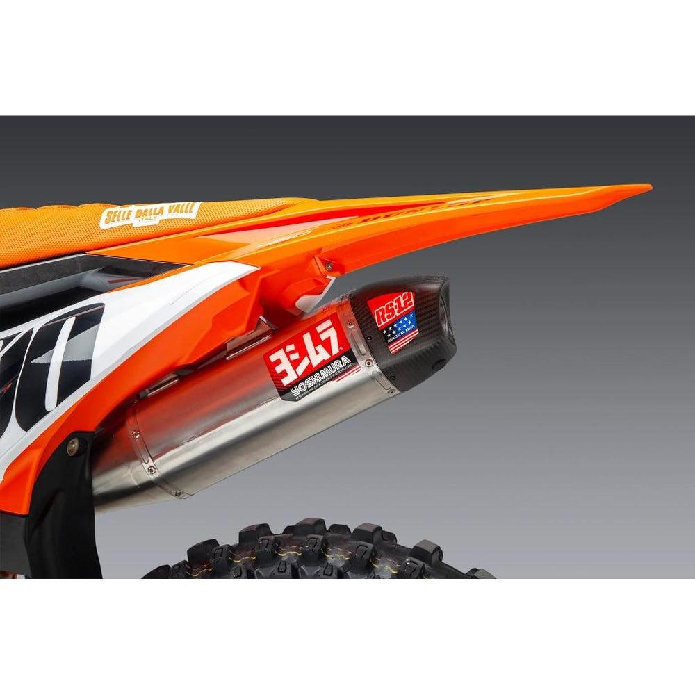 Yoshimura RS-12 Full Exhaust System Stainless Steel Carbon Cap For Husqvarna FC 450 2023