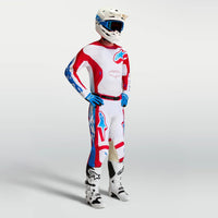 Alpinestars 2027 Racer Hunt MX Combo Kit White Fire Red Ucla Blue