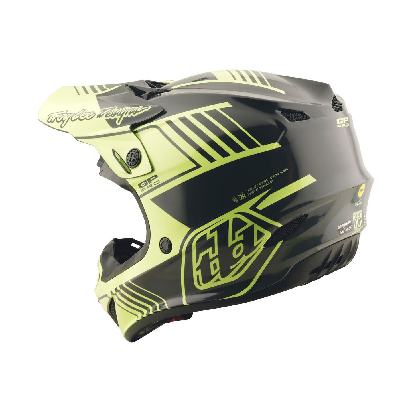 Troy Lee 2026 Motocross Helmet GP PRO Segment Glo Yellow Black