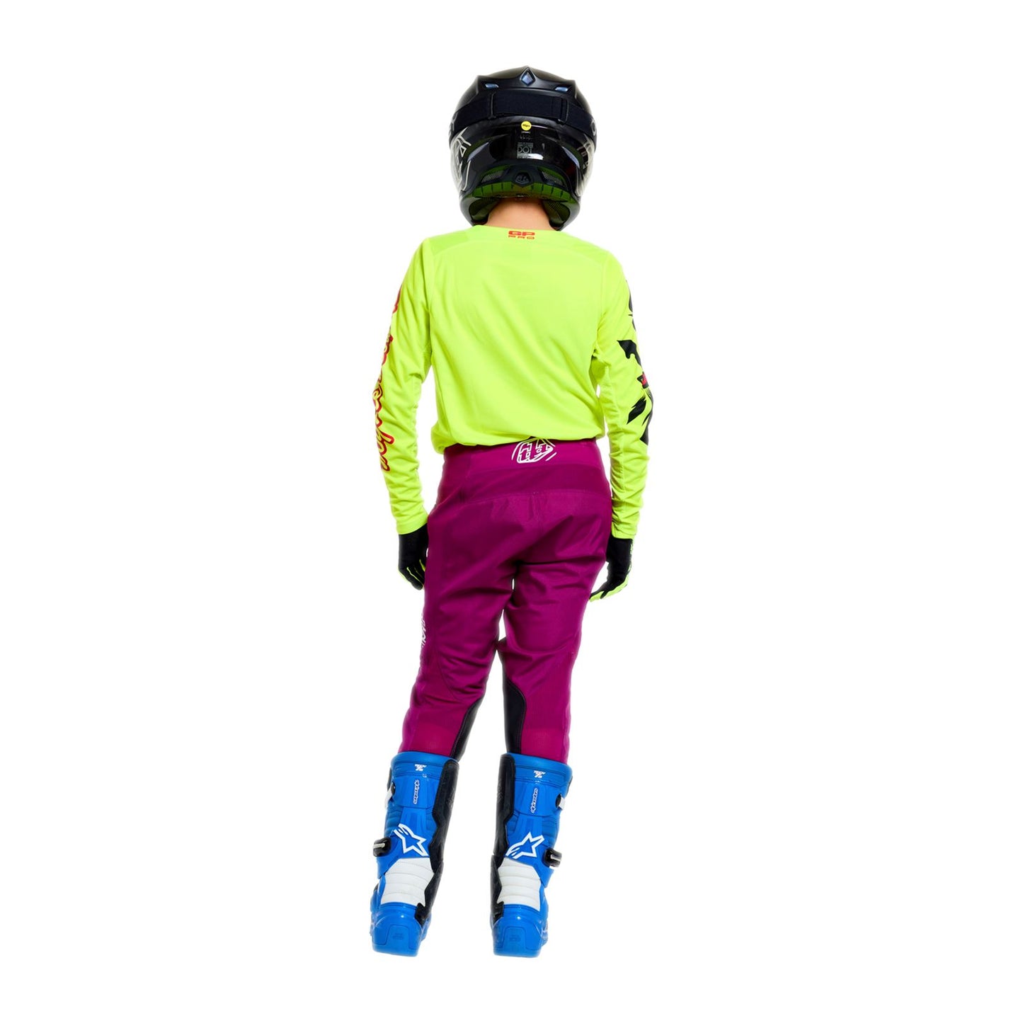 Troy Lee Designs Spring 2026 Youth GP Pro Cyclops MX Combo Kit Flo Yellow Fuchsia