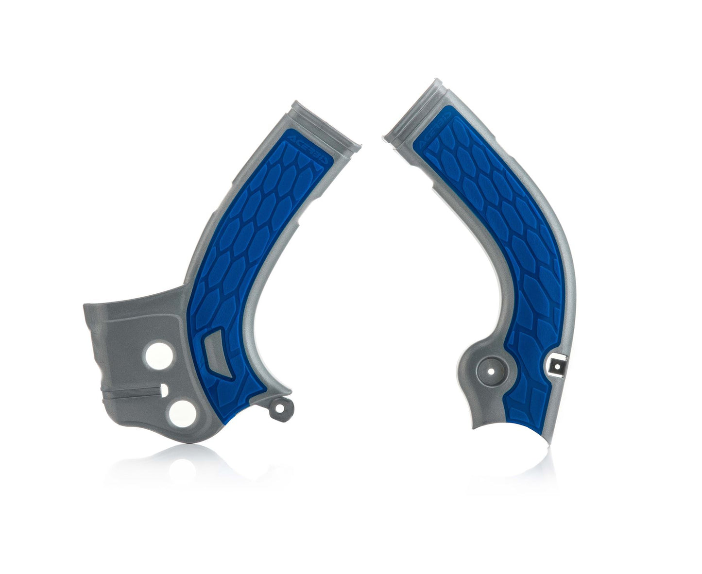 Acerbis X-Grip Frame Protector Guards Silver Blue For Yamaha WR 250 F 2015-2016