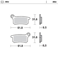 Moto-Master Front Left Nitro Sintered Brake Pads For KTM 85 SX (17/14) 2004-2011