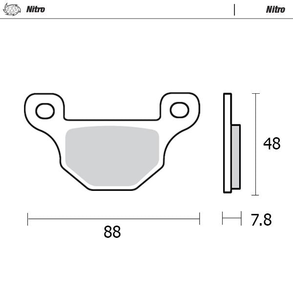 Moto-Master Rear Nitro Sintered Brake Pads For Quadzilla CUV 300 E 4x4 Side by Side (Parking brake) 2008-2009