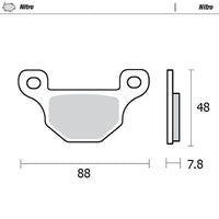Moto-Master Rear Nitro Sintered Brake Pads For Quadzilla CUV 300 E 4x4 Side by Side (Parking brake) 2008-2009