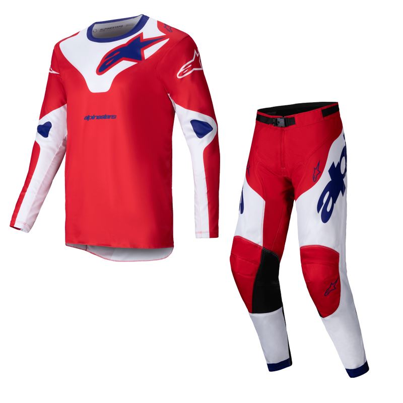 Alpinestars 2025 Racer Veil Motocross Combo Kit Bright Red White