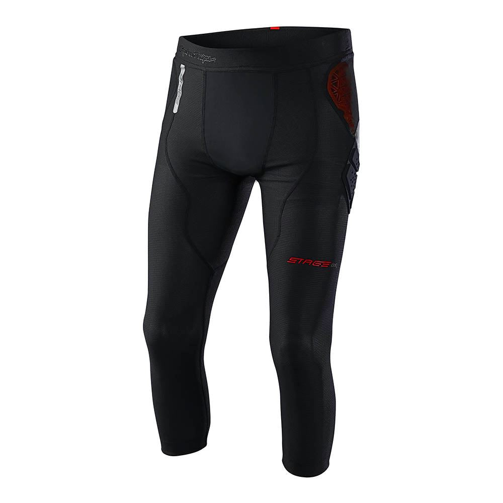 Troy Lee Designs 2025 Motocross Stage Ghost D30 Pants Protection Baselayer Solid Black