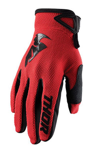 Thor Motocross Gloves CLEARANCE Sector Red Black