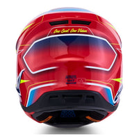 Alpinestars 2027 S-M7 Cast MX Helmet Red Yellow Fluo Blue