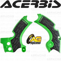 Acerbis X-Grip Frame Protector Guards Green Black For Kawasaki KX 250 2020