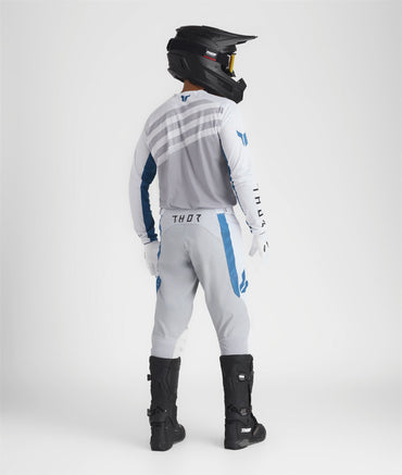 Thor 2025 Motocross Combo Kit Launchmode Vented Raid White Grey