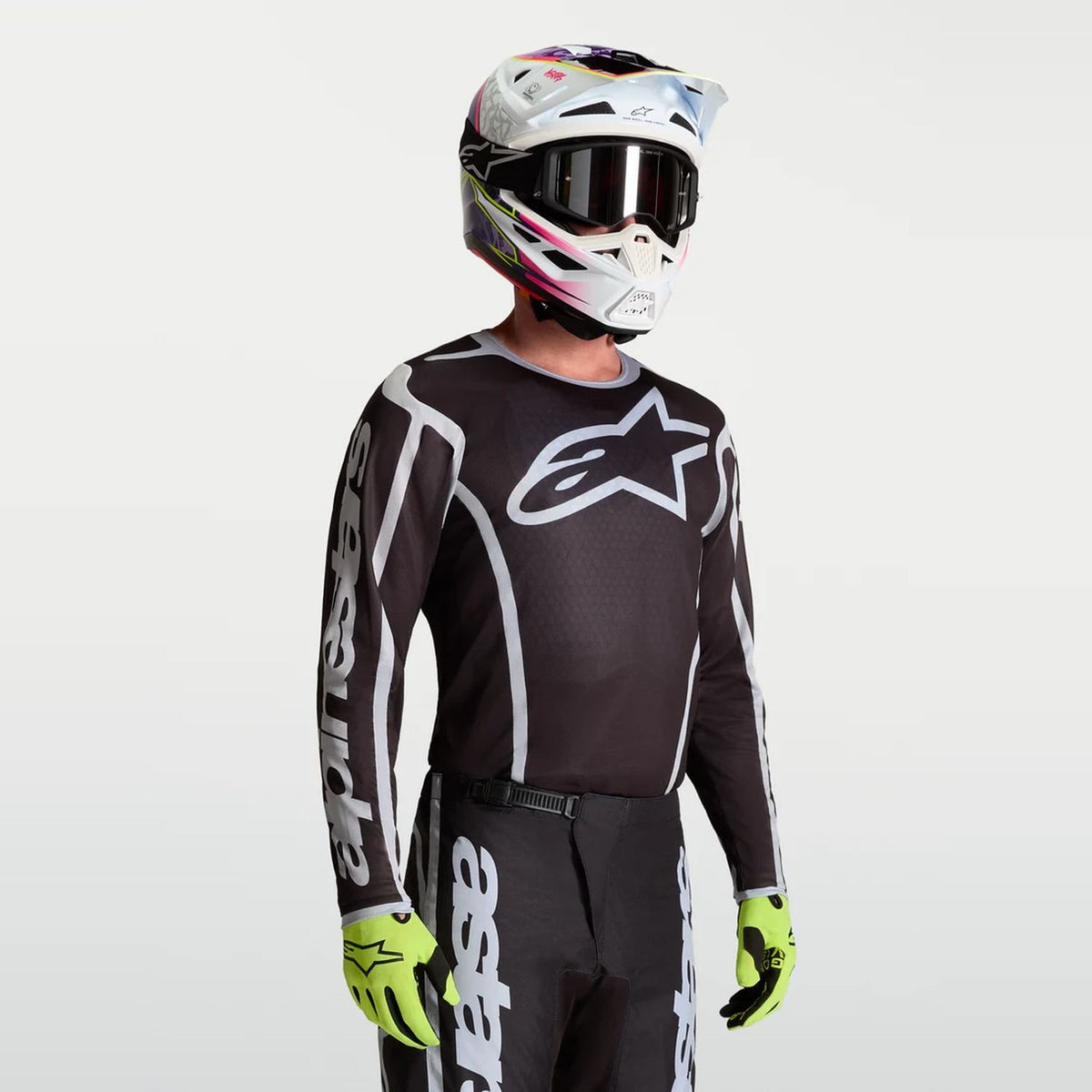 Alpinestars 2027 Fluid Apex MX Jersey Black Silver