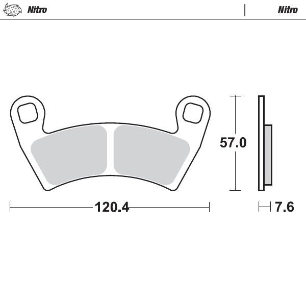 Moto-Master Front Left Nitro Sintered Brake Pads For Polaris Ranger 570 Crew 2016-2024