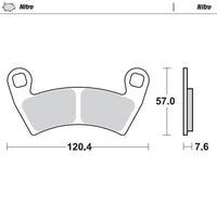 Moto-Master Front Left Nitro Sintered Brake Pads For Polaris General XP 1000 2020-2021
