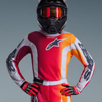 Alpinestars 2026 Youth Fluid Portl Motocross Jersey Red Grey