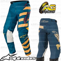 Alpinestars  Racer Braap Petrol Tan Maroon Pants Trousers