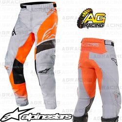 Alpinestars  Racer Supermatic Light Grey Orange Fluo Black Pants Trousers