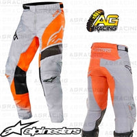 Alpinestars  Racer Supermatic Light Grey Orange Fluo Black Pants Trousers