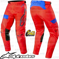 Alpinestars  Racer Tech Atomic Red Dark Navy Blue Pants Trousers