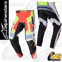 Alpinestars 2023 Fluid Agent Black Mars Red Yellow Pants Trousers