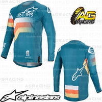 Alpinestars  Techstar Venom Petrol White Orange Race Jersey Shirt