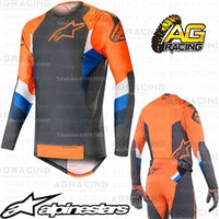 Alpinestars 2019 SuperTech Anthracite Orange Fluo Race Jersey Shirt Top Motocross Enduro