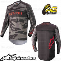 Alpinestars  Racer Tactical Black Gray Grey Camo Red Fluo Race Jersey