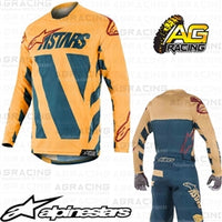 Alpinestars  Racer Braap Petrol Tan Maroon Race Jersey