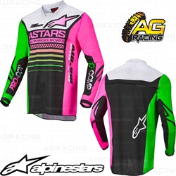 Alpinestars  Racer Compass Black Green Neon Pink Fluo Jersey