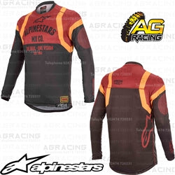 Alpinestars  Racer Tech Flagship Black Bordeaux Orange Race Jersey