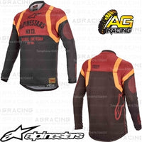 Alpinestars  Racer Tech Flagship Black Bordeaux Orange Race Jersey
