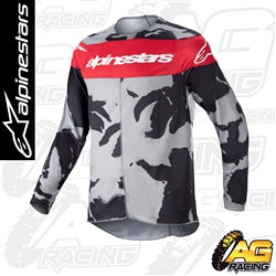 Alpinestars 2023 Racer Tactical Cast Grey Camo Mars Red Kids Jersey