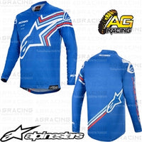 Alpinestars  Racer Braap Blue Off White Blue Youth Children's Race Jersey