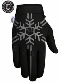 Fist Frosty Fingers Black Reflective Gloves Motocross MTB Quad